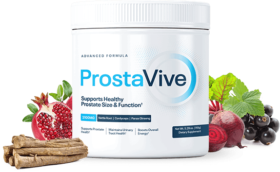 Prostavive supplement container with botanical ingredients, supplied product image